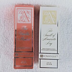 VTG Aromatique Vanilla Market & Smell of Amaretto Nog Room‎ Fragrance Spray 4 oz